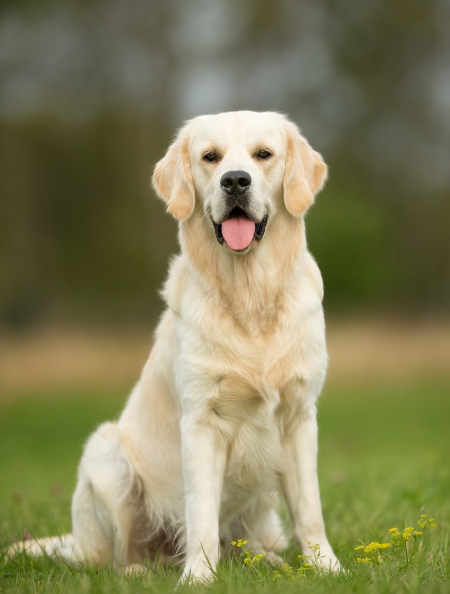 White Golden Retriever Dog